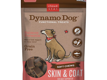 Cloud Star Dynamo Dog Skin and Coat Soft Chews Salmon Formula Dog Treats; 14oz. Bag For Discount