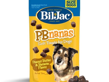 Bil-Jac Pbnanas Soft Dog Treats Peanut Butter Banana 4oz. (Case of 10) on Sale