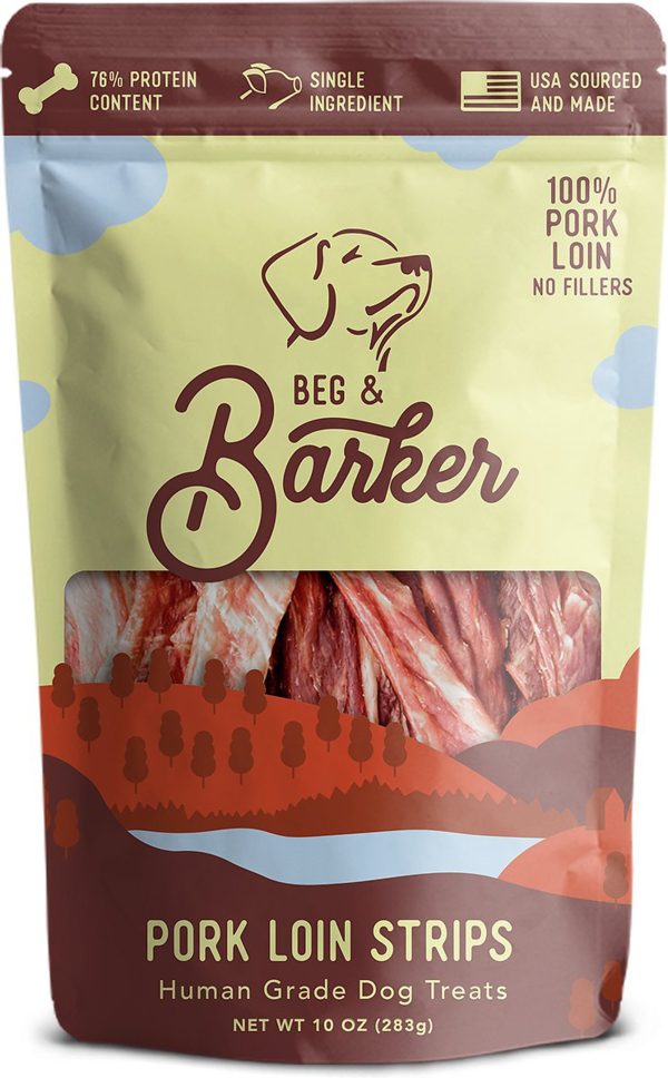 Beg & Barker Pork Loin Strip Dog Treats 1ea 10 oz For Sale