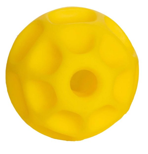 Starmark Treat Dispensing Tetraflex Dog Toy Yellow 1ea MD For Cheap