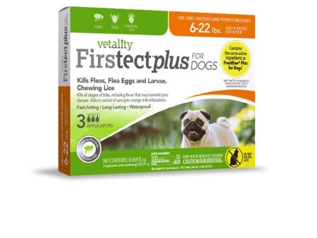 Vetality Firstect Plus Flea & Tick for Dogs 1ea 6-22 lb, 3 ct on Sale