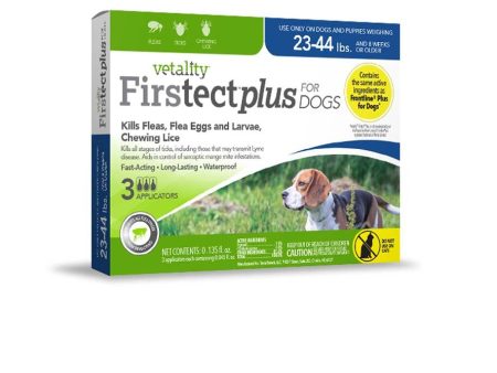 Vetality Firstect Plus Flea & Tick for Dogs 1ea 23-44 lb, 3 ct Fashion