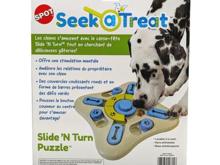 Spot SeekATreat Slide n Turn Puzzle Dog Toy 1ea One Size Supply