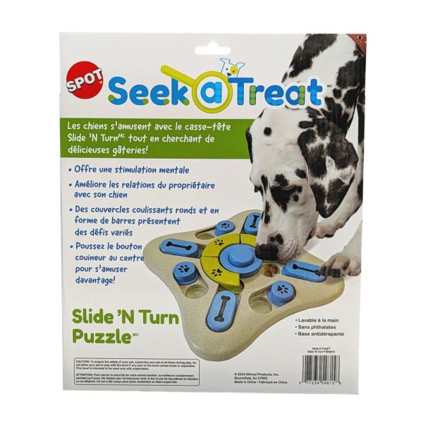 Spot SeekATreat Slide n Turn Puzzle Dog Toy 1ea One Size Supply