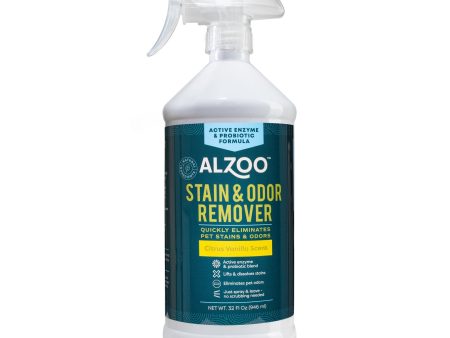 Alzoo Stain & Odor Remover Spray Cirtus Vanilla 32oz. For Sale