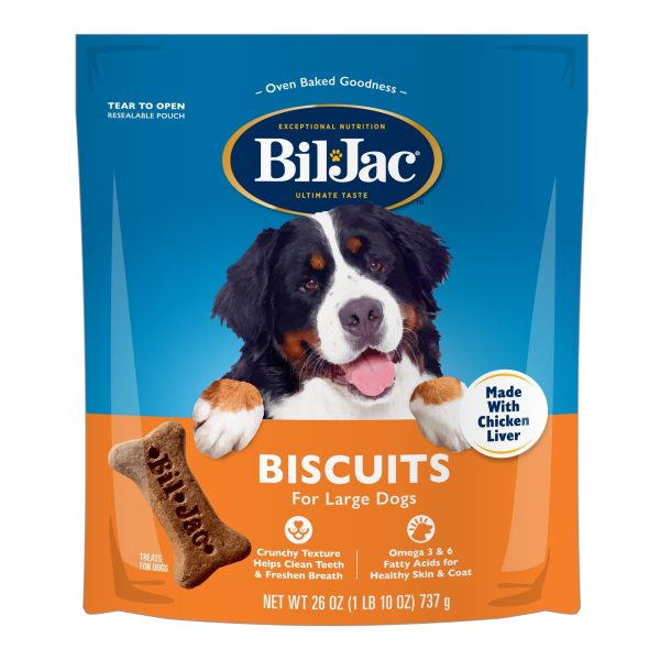 Bil-Jac Large Breed Dog Biscuits Chicken 26oz. (Case of 12) Fashion