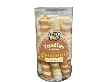 A & E Cages LoLo Pets Classic Tasties Straws Dog Treat Waffle, 1ea 10 ct Online Hot Sale