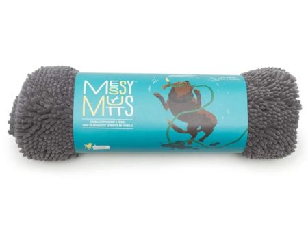 Messy Mutts Dog Drying Mat and Towel Cool Grey Small Online