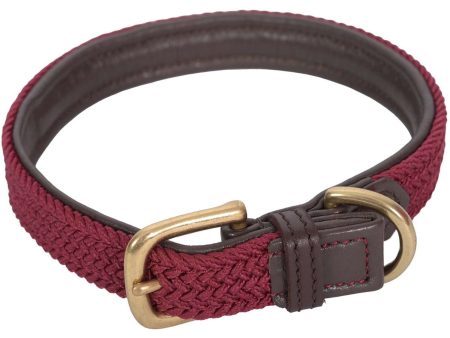 Weatherbeeta Hondenhalsband Leer Brown maroon Cheap