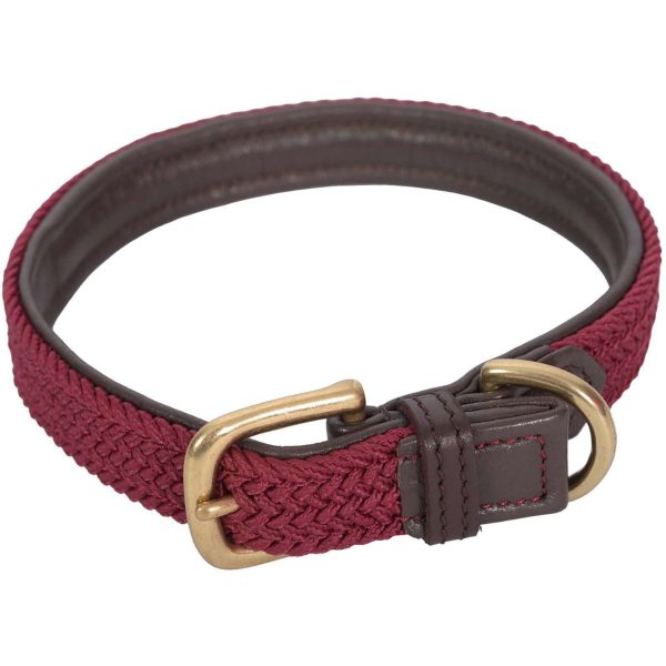 Weatherbeeta Hondenhalsband Leer Brown maroon Cheap