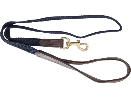 Weatherbeeta Hondenlijn Leather Plaited Brown navy Online Sale