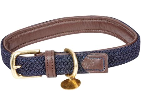 Weatherbeeta Hondenhalsband Leer Brown navy Online now