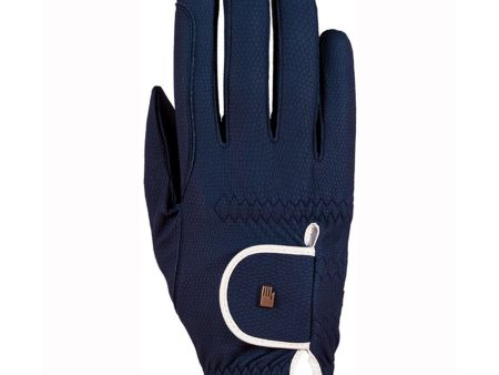 Roeckl Rijhandschoenen Lona Roeck-Grip Lining Marine Wit For Discount