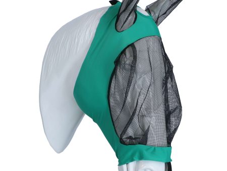 Weatherbeeta Vliegenmasker Deluxe Stretch met Oren Turquoise Zwart Online now